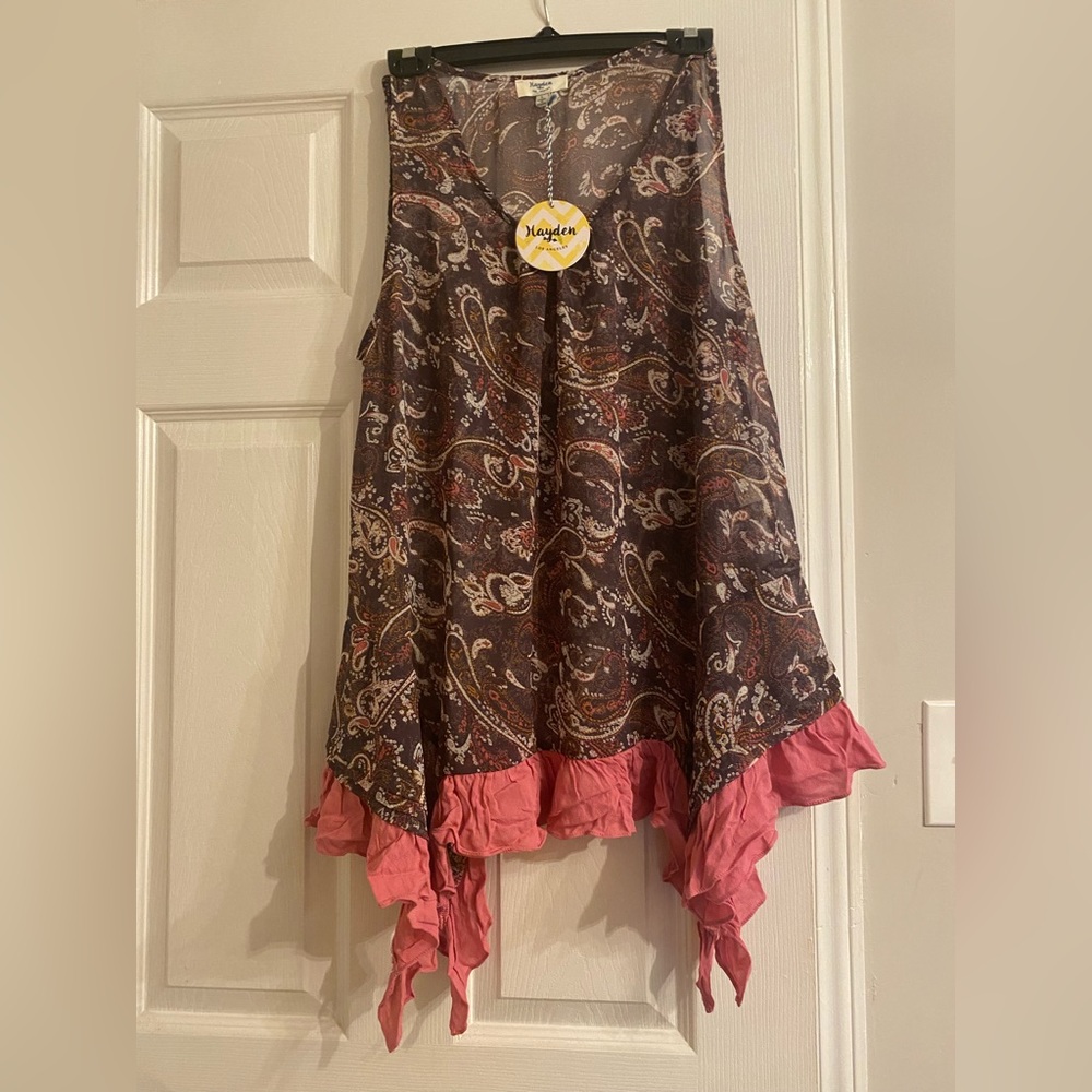 Flowy sleeveless boho tunic - Lg. Hayden L. A.